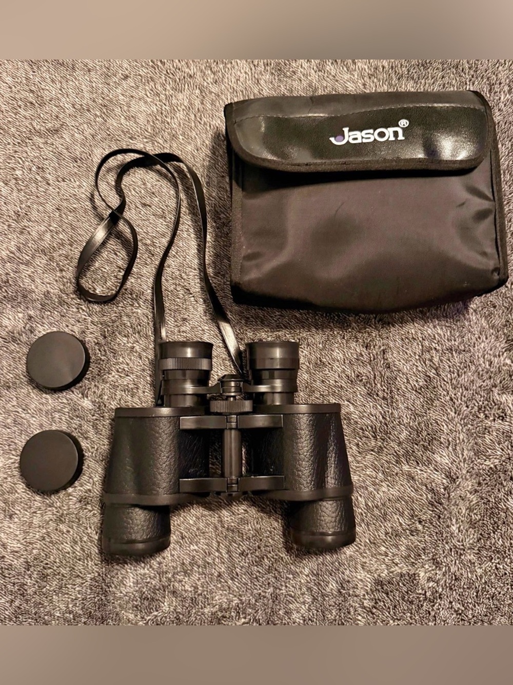 Jason Black 7x50 Binoculars with Carry Case